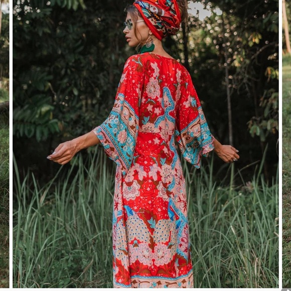 New Bohemian Floral Midi Maxi Dress - Picture 5 of 14